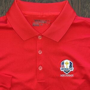 Nike Tour Performance 2012 Ryder Cup Medinah Sunday Red LS Golf Polo Shirt XL